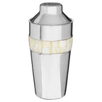 Silver Cocktail Shaker with Mother of Pearl Inlay | Mixology