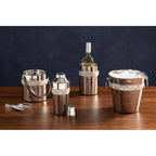 Silver Cocktail Shaker with Mother of Pearl Inlay | Mixology