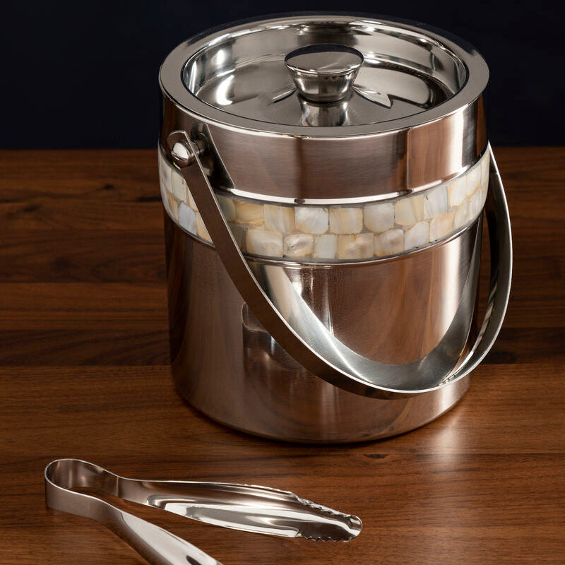 Mother of Pearl Inlay Design Ice Bucket | Mixology