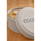 Cream Finish Round Biscuit Tin | Sketch