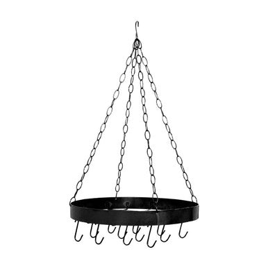 Matt Black Round Hanging Rack | Valen