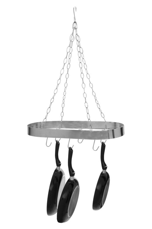 Matt Chrome Oval Hanging Rack | Valen