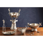 Nickel Finish Punch Bowl | Stag