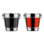 Stainless Steel with Black Band Champagne Bucket | Mixology