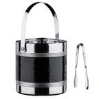 Black Ice Bucket with Tongs | Mixology