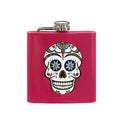 Pink Hip Flask Skull Design | Auden