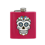 Pink Hip Flask Skull Design | Auden