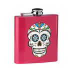 Pink Hip Flask Skull Design | Auden