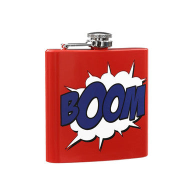 Red Hip Flask with Boom Design | Auden