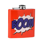 Red Hip Flask with Boom Design | Auden