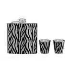 Auden Zebra  Hip Flask And Shot Glasses Set