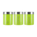 Lime Green Enamel Tea Coffee & Sugar Set