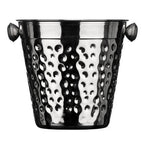 Hammered Effect Stainless Steel Ice Bucket | Mixology