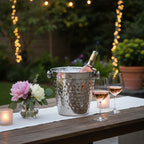 Hammered Effect Stainless Steel Ice Bucket | Mixology