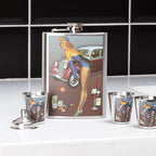 Pinup Hip 8Oz 4 Cups Flask Set | Bonnet