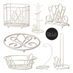 Cream Metal Napkin Holder | De Lis