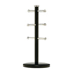 Matt Black Metal 6 Cup Mug Tree | Hirano