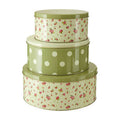 Set of Three Round Storage Tins | Rose Cottage