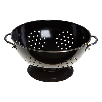 Retro Black Enamel Colander | Hollis