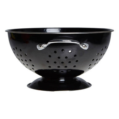 Retro Black Enamel Colander | Hollis