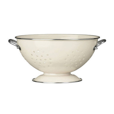 Retro Cream Enamel Colander | Hollis