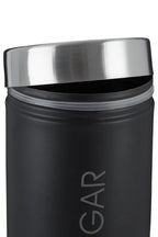 Black Enamel Sugar Canister with Silver Lid | Liberty