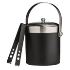 Mixology Ice Bucket with Tongs | Black Enamel
