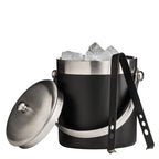 Mixology Ice Bucket with Tongs | Black Enamel