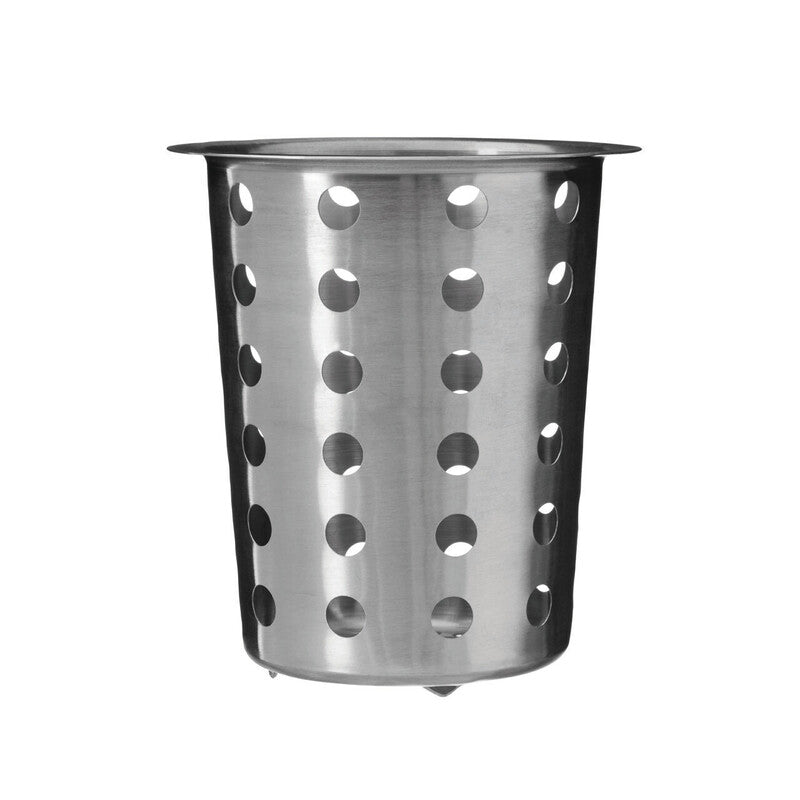 Brushed Stainless Steel Cutlery Caddy with Holes | Soren