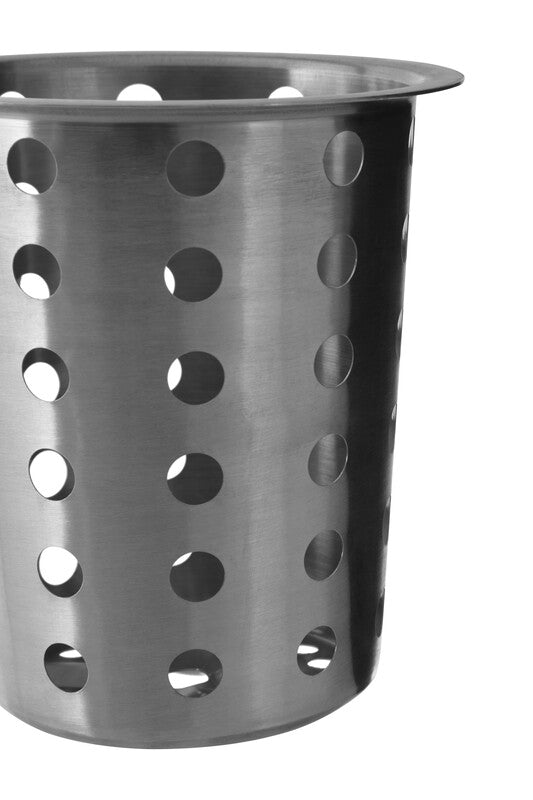 Brushed Stainless Steel Cutlery Caddy with Holes | Soren