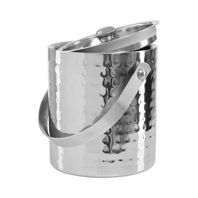 Stainless Steel Hammered Effect Ice Bucket | Martel