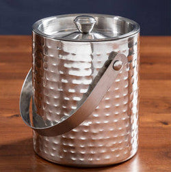 Stainless Steel Hammered Effect Ice Bucket | Martel