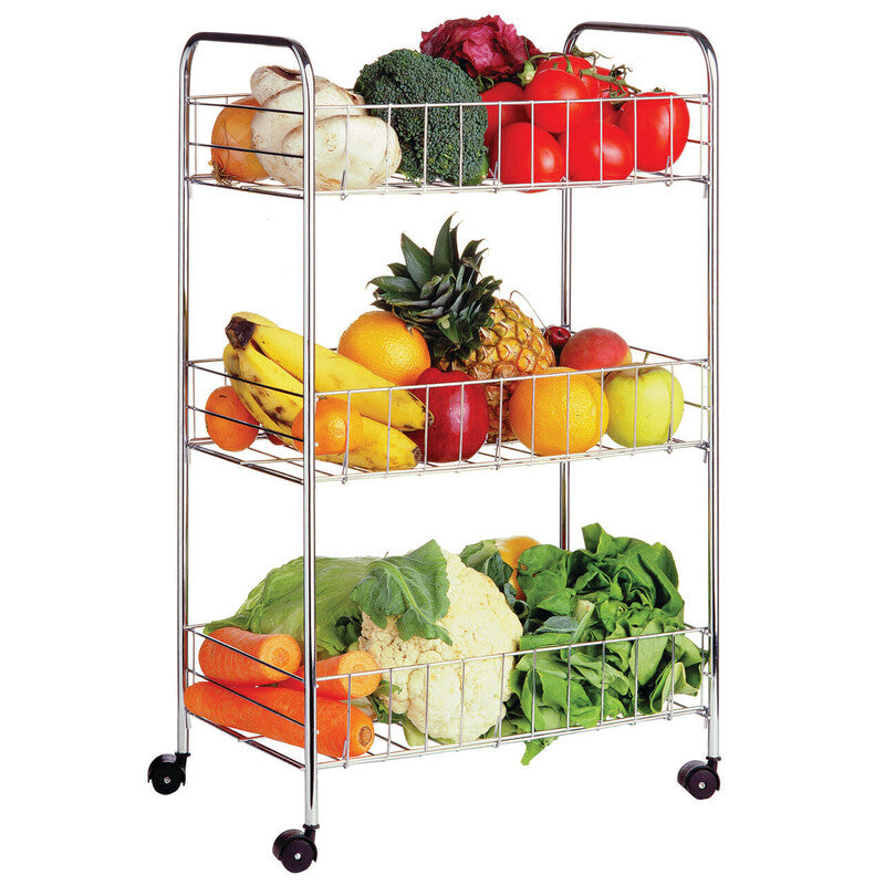 Chrome 3 Tier Storage Cart | Franco