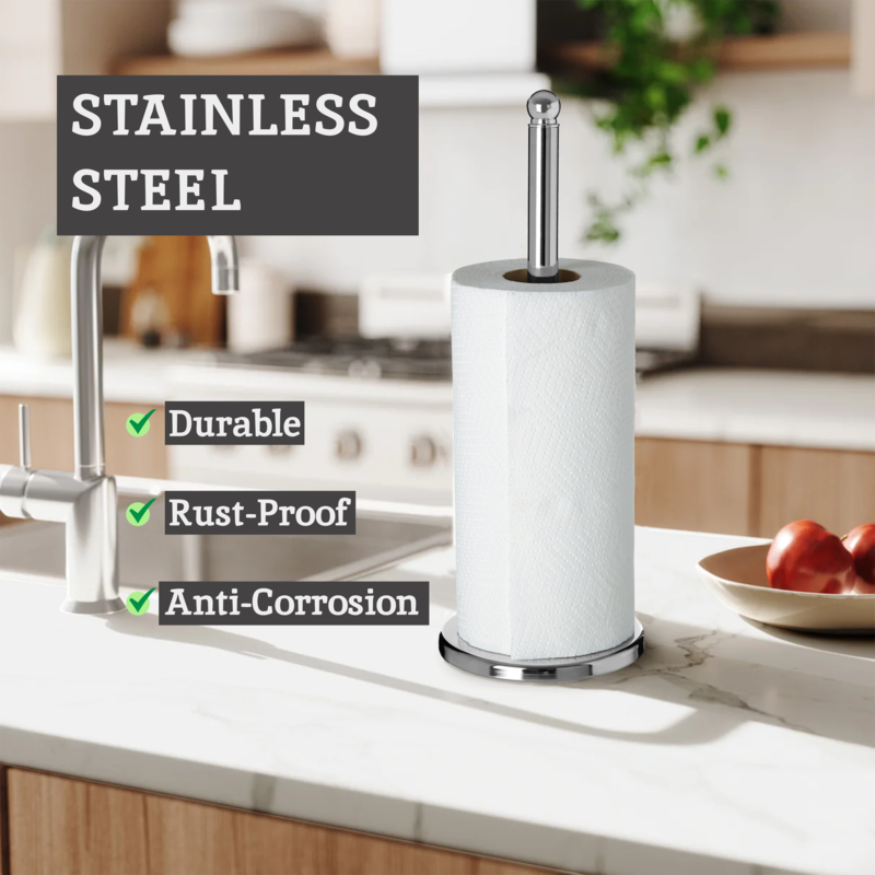 Chrome Kitchen Roll Holder | Hirano