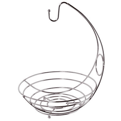 Chrome Fruit Bowl and Banana Hanger | Kaya