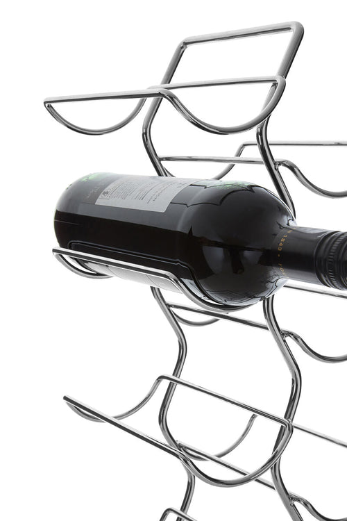 12 Bottles Chrome Wine Rack | Yaxi