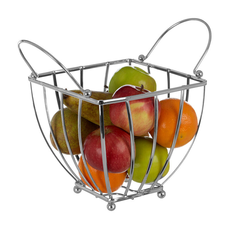 Chrome Fruit Basket with Round Handle | Asa