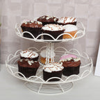 2 Tier Cup Cake Stand | Cream Wire
