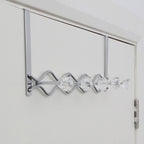Chrome Over Door Hanger with Five Diamante Hooks | Jaxen