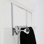 Chrome Over Door Hanger with Five Diamante Hooks | Jaxen