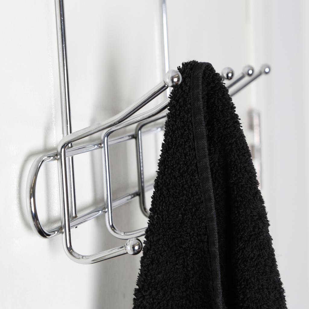 Deluxe Chrome 10 Hook Over Door Hanger | Chic