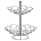 2 Tier Chrome Fruit Basket | Ellipse