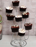 Swirl Chrome 9 Cup Cake Stand | Chrome Swirl