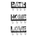 Love Mirrored 4 Hook Wall Hanger | Mirrored Hanger