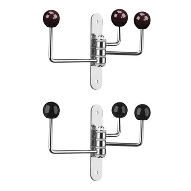 Purple Ceramic Balls 3 Hook Wall Hanger | Jaxen