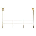 4 Hook Champagne Gold Over Door Hanger | Jaxen