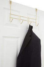 4 Hook Champagne Gold Over Door Hanger | Jaxen