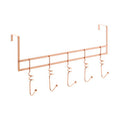 Copper Finish Over Door 5 Hook Swirl Hanger | Jaxen