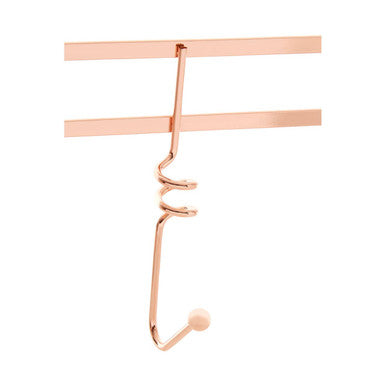 Copper Finish Over Door 5 Hook Swirl Hanger | Jaxen
