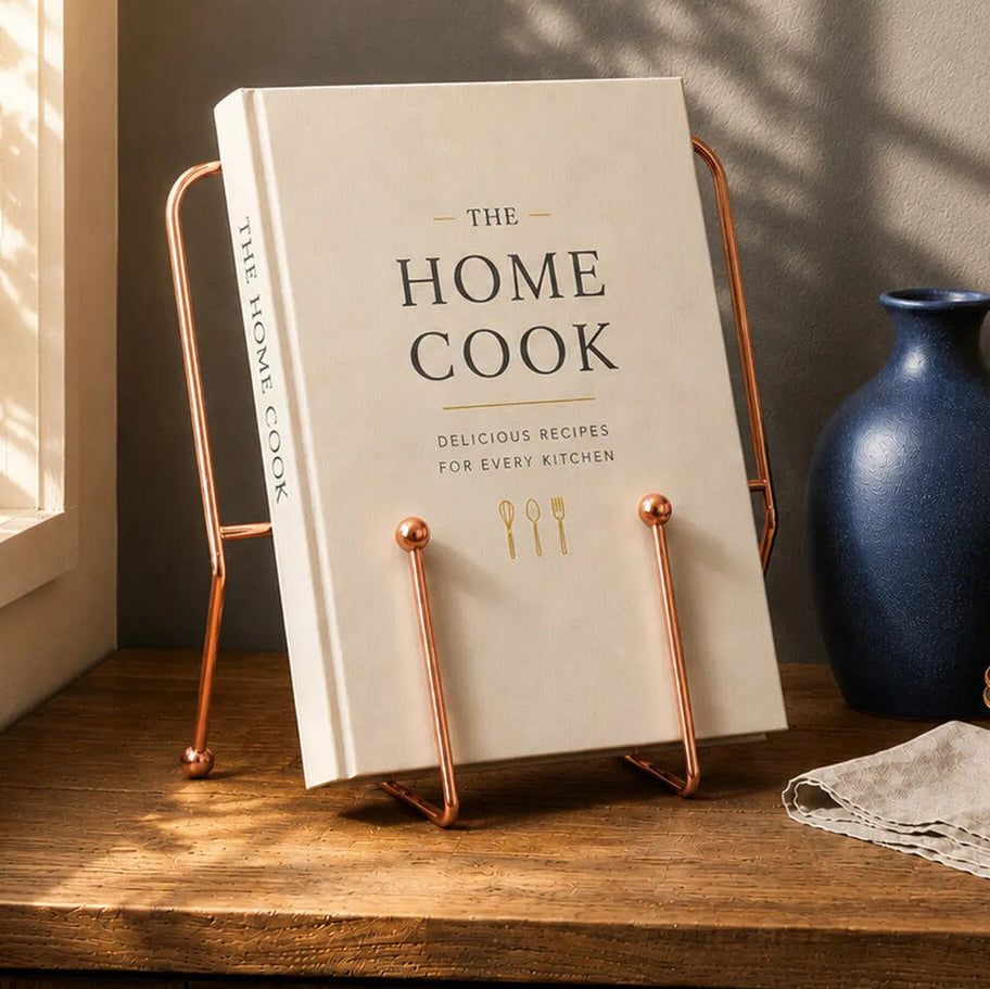 Cookbook Stand with Copper Finish | Reyna
